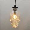 Hängslampor Skull Glass Halloween Bar Illumination Hanging Light Matsal LED-lampa Abat Jour Suspendu Goth Decoration for Home HPD-092