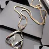 Pendant Necklaces Jewelry Necklace Simple Triangar Crystal Mosaic Sweater Chain Irregar Snake Bone Vipjewel Drop Delivery Pendants Dhtrv