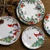 Plates Kitchen Accessories Christmas Tableware Dishes Creative Dining Tables Meal Tray Luxury Table Dinner Set Plate Dish