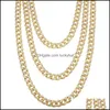 Catene 15Mm Miami Iced Out Cuban Link Collane Per Uomo Lungo Spessa Pesante Grande Hip Hop Donna Oro Sier Rapper Gioielli Drop Delivery Pe Otroz