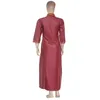 Vêtements ethniques Robe longue africaine femmes Dashiki or broderie grande taille 3XL 4XL Maxi femme vêtements bleu Robe Vestido S2913