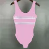 Bikini sexy para mujer Traje de baño clásico con estampado de letras para natación en la playa de verano para mujer