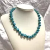 Choker 2023 Fashion Arrival Chain On The Neck Jewelry Turquoises Necklace Retro Rhombus Round Geometric Holiday Wholesale