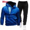 Men's Tracksuits 2 Piece Set Men's Tracksuit Zipper Hoodies Sweatpants Autumn Winter Jogging Suits Clothes Sportswear Casual Zipper Hoodie Suit 230204