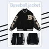 メンズジャケット女性用野球ジャケット長袖ボタンアウトウェアカジュアルファッションコート刺繍ボタンアウトウェアM-4XLブラックグリーン230203