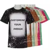 Festive Apparel Party Supplies Faux Bleached Shirt Unisex Printed Tees For Sublimation tt0204