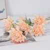 Decorative Flowers 65cm Peony Chrysanthemum Silk Artificial Flower Garland Garden Home Decorations For Living Bedroom Arrangement