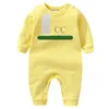 Rompers Baby Boy Girl Kids Designer Summer Pure Bomullskläder 1-2 gamla nyfödda jumpsuits kläder