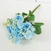 Fleurs décoratives Belle Rose Hortensia Soie Artificielle Pour Noël Décoration De Fête De Mariage Faux Faux Plantes Jardin Chambre Accessoires