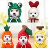 Hundebekleidung, Winterkleidung, weicher Fleece-Pullover, Hoodies, Weihnachts-Sweatshirt mit Kapuze, süßer Plüsch-Bichon-Overall für Hunde und Katzen