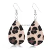 Dangle Chandelier Fashion Jewelry Horsehair Faux Leather Leopard Earrings Waterdrop Drop Delivery Dhdf2