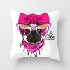 Pillow Case Funny Pug Sofa Decorative Cushion Covers Cute Dog Pillowcase For Living Room Personalized Polyester 45 Home Decor