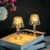 Night Lights Romantic Table Lamp LED Crystal Projection Light Diamond Bar Home Decoration For Cafe Restaurant Decor