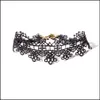 Chokers Vintage Gothic Plain Choker Style Collecle Set Women Tattoo кружев