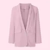 Terno feminino Terno Casaco minimalista estilo básico Lady Lapeel Blazer Blazer Clothing Office Autumn Autumn