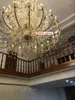 Chandeliers Big 30-50 Pcs Pendant Chandelier Crystal Lighting El Large Led Ceiling For Church Living Room Cristal Lustre