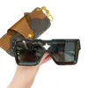 2023 디자이너 선글라스 여성 패션 대형 프레임 스퀘어 남성 선글라스 대형 안경 백만장 자 선글라스