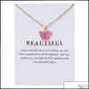 Pendant Necklaces Korean Acrylic Cute Butterfly Necklace For Women Sweet Animal Statement Jewelry With Gifts Card Drop Delivery Penda Ot97W