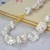 Pendentif Colliers GuaiGuai Bijoux Classique Collier De Perles Nautral Blanc Keshi Baroque Pour Les Femmes