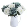 Decoratieve bloemen Kunstmatige zijde 1 Bunch Frans rozen bloemen Bouquet Fake Flower rangschikken tafel Daisy bruiloft Decor Party Accessoire Flores