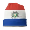 Bérets drapeau du Paraguay Bonnet chapeau tricot chapeaux hommes femmes Cool unisexe adulte hiver chaud Skullies bonnets casquette