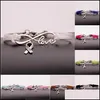 Bracelets porte-bonheur mode sensibilisation au cancer du sein espoir pour femmes hommes ruban amour Veet corde corde Wrap bracelet bricolage bijoux faits à la main Dro Otuf1