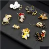 Broches Broches Bijoux De Mode Année Du Rat Diamant Broche Dessin Animé Souris Livraison Directe Dhmup