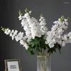 Fleurs décoratives 2Pc 3D Real Touch Delphinium Fleur Artificielle Hydratant Jacinthe Faux Pour La Maison Mariage Événement Déco Arrangement