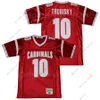 American College Football Wear Football Football 10 Mitchell Trubisky High School Jersey Red Team Color Pure Botton Szygowane oddychanie mężczyzn sportowych na sprzedaż