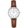 Wristwatches TPW 32mm Women's Watches Gold Plated Case PU Leather Strap