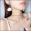 Charm Asymmetry Design Plush Cloud Star Drop Earrings for Women Fashion Ear Ring Jewelry Vintage Unique Clip Party Earring Stud Deliv Otwjd