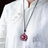 Collane con ciondolo Schema Tai Chi per uomini e donne Yin Yang Taoista Feng Shui Collana con amuleti Gioielli in cinabro in stile tradizionale cinese