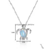 Médaillons Mode Glow In The Dark Turtle Collier Creux Perle Cages Pendentif Lumineux Tortue Charme Colliers Pour Femmes De Luxe Jewe Dhkwd