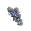 Hair Clips Barrettes Korean Rhinestone Hairpin Women Butterfly Female Elegant Duckbill Clip Claws Hairgrip Fashion Hairs Accessori Ot7Iw