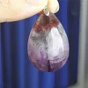 Pendant Necklaces Genuine Purple Red Natural Auralite 23 Necklace Charming Suspension Water Drop Stone 34x23x10mm