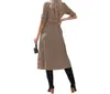 Casual Dresses Vintage Fashion Style Long Sleeves Dress Elegant midjeskjorta för Women Party Autumn 2023 kläder