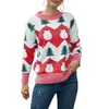 Women's Sweaters Christmas Tree Snowman Women Knit Sweater 2023 Brand Comfortable Long Sleeve Round Neck Pullover For Lady