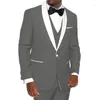 Men's Suits Burgundy Men 3 Pcs White Shawl Lapel One Button Costume Homme Slim Fit Wedding Tuxedos Groom Prom Terno Masculino Blazer