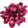 Dekorative Blumen, 7 Köpfe, künstlicher Blumenstrauß, Orchidee, Zuhause, Hochzeit, Brauttisch, Garten, Wohnzimmer, Schlafzimmer, Büro, Dekoration, Großhandel