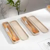 Dinnerware Sets Korean Portable Tableware Set Wooden Chopsticks Spoon Two-piece Outdoor Travel For Students And Children
