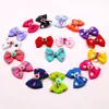 Dog Apparel 20pcs Dot Style Pet Large Bows Hair Diamond Accessories Rubber Bands Decorate For Small