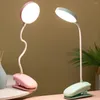 Lampes de table Lampe de bureau Alimenté par USB Dimmable Adjsutable LED 360 Dedgree Light Home Dorm Lighting Tool School