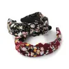 Headbands Fashion Small Floral Printed Fabric Bandana Knot For Women Elegant Wide Border Fairy Head Hair Accessories Drop Delivery J Dh1Sy