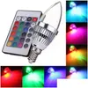 LED ampuller RGB Mum Işıkları E12 E14 3W BBS 16 Renk Değişikliği 24Keys IR uzaktan kumandalı bırakma dağıtım aydınlatması DHFE0