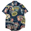 Camisas casuais masculinas Camisa de verão Hawaiian Holiday Casy Casy Roupas 3D Botton Botton Down Aloha Beach Tops de mangas curtas de grandes dimensões