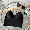 Kvinnors tankar andas Nylon Ice Silk Kvinnlig underkläder för kvinnors underkläder Beauty Back Women's Suspender med bröstkuddar sömlösa