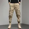 Pantalons pour hommes Oukaboni printemps et automne haute qualité kaki décontracté Style Safari hommes nombreuses poches Fashins noir armée pantalon hommes Bert22