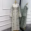 Etniska kläder muslimska modeklänningar Mellanöstern Dubai Turkiet tryck Cardigan Marockan Kaftan Abaya Arabic Islamic For Women Robe