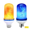 LED-Lampen 7W E27 E26 B22 Flamme Bb 85265V Effekt Feuerlicht Bbs Flackernde Emation Atmosphäre Dekorative Lampe Drop Lieferung Lichter Lig Dhvyg