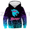 Moletons Masculinos Mr Wolf Beast Lightning Cat 3D Boy Oversized Sweatshirt Engraçado Harajuku Anime Roupas Diário Lounge Wear Impresso Pulôveres 230726